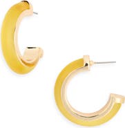 NORDSTROM RACK Frosted Resin Hoop Earrings