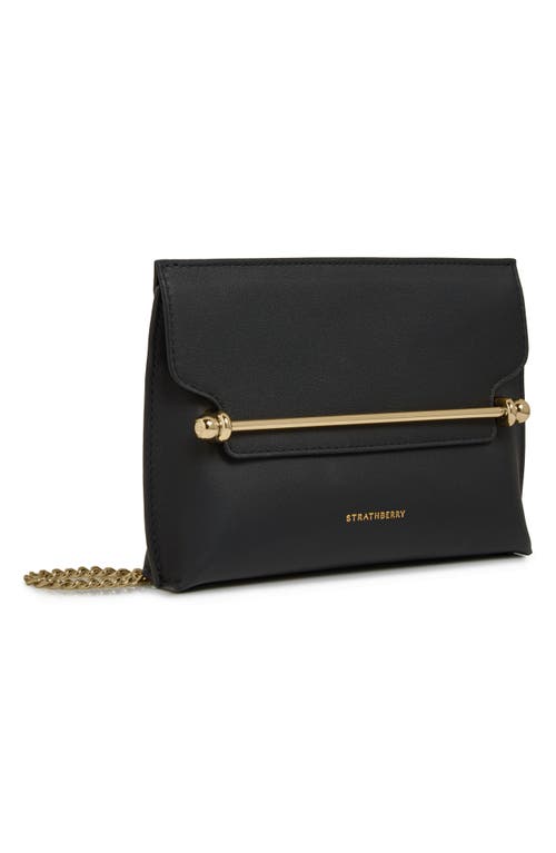 Strathberry Mini Stylist Leather Crossbody Bag In Black