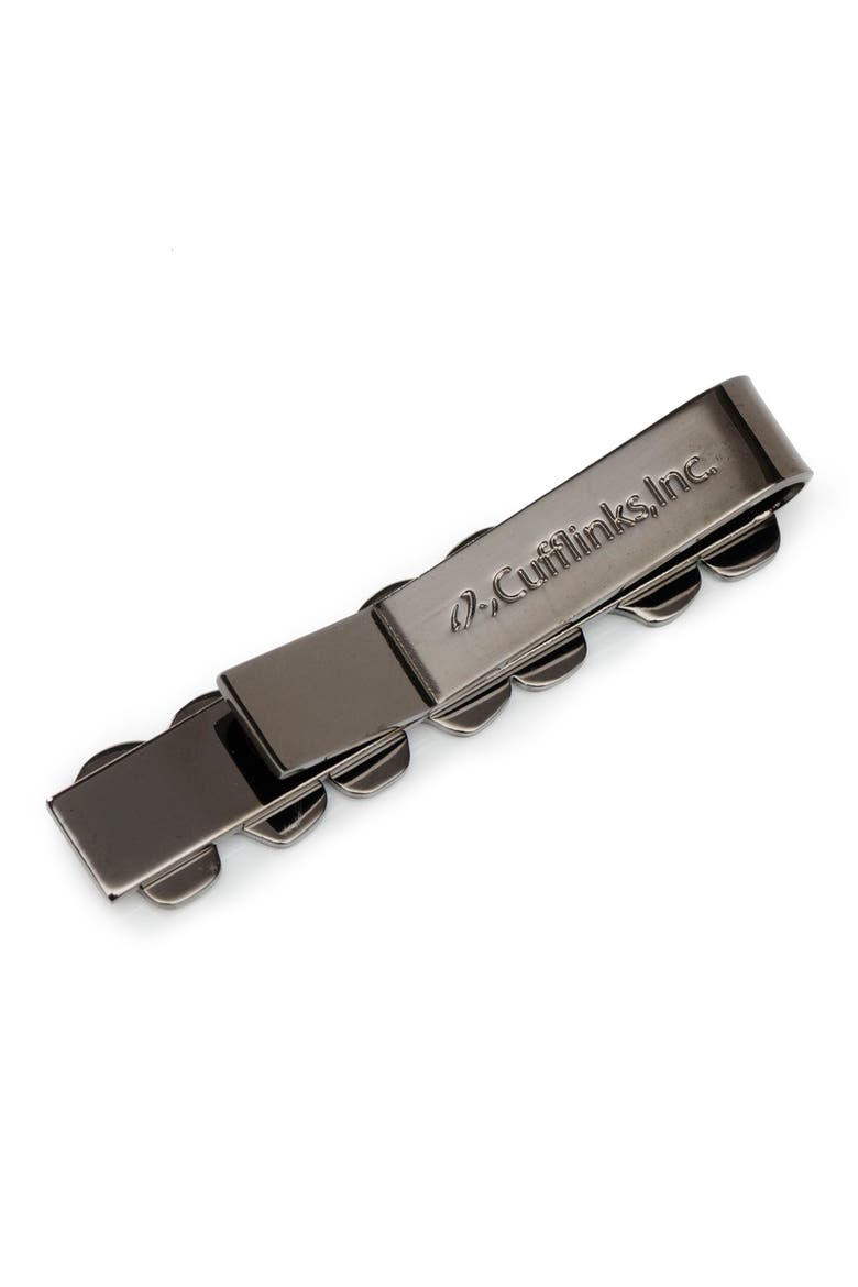 Day of the Dead Tie Clip, Alternate, color, BLACK