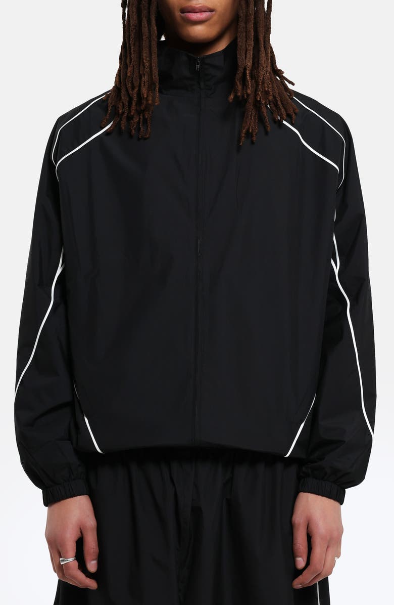 JADED LONDON Regular Fit Ripstop Track Jacket, Main, color, Black