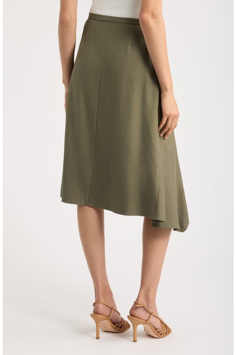 Voxana Asymmetric Wrap Skirt, Alternate, color, TEA LEAF