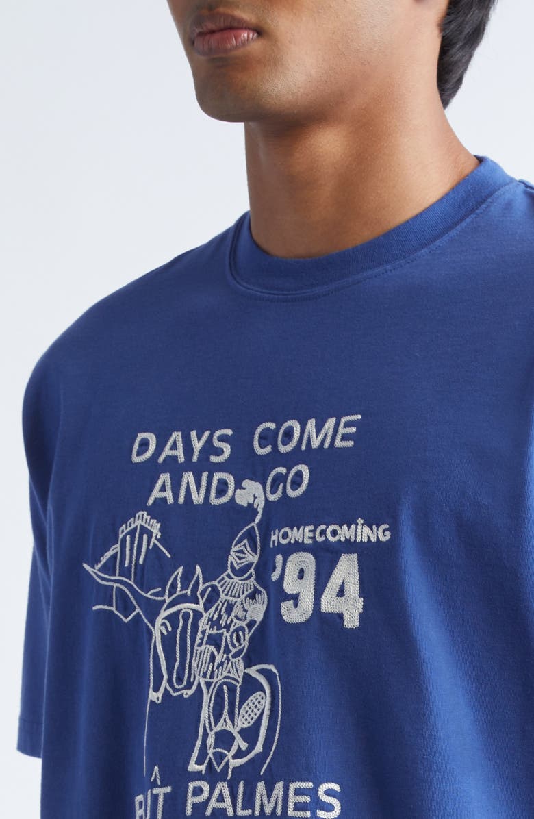 PALMES Forever Embroidered T-Shirt, Alternate, color, Blue