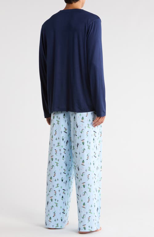 Pillow Talk Matching Family Ski Days Henley Pajamas