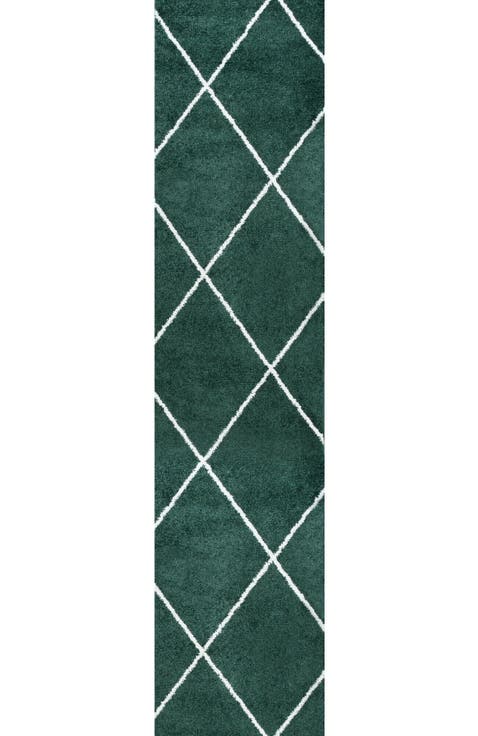 Cole Minimalist Diamond Trellis Area Rug