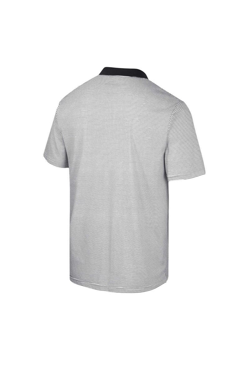 Men's Colosseum White/Black Army Black Knights Print Stripe Polo, Alternate, color, White