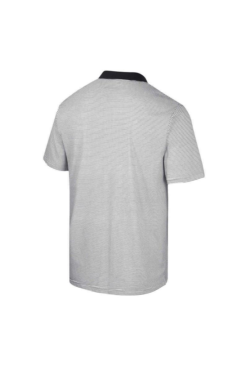 COLOSSEUM Men's Colosseum White/Black Army Black Knights Print Stripe Polo, Alternate, color, 