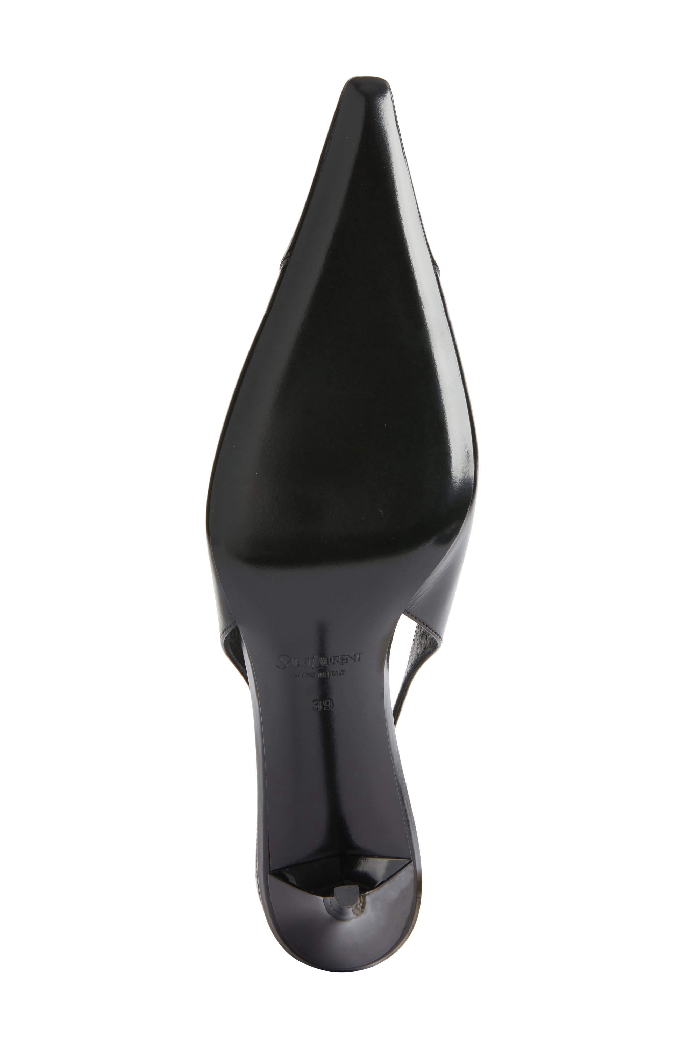 Saint Laurent Babylone Slingback Pump, Alternate, color, Nero/ Nero/ Nero