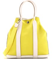 Pre-Owned Hermes Garden File Tote Toile and Leather 28