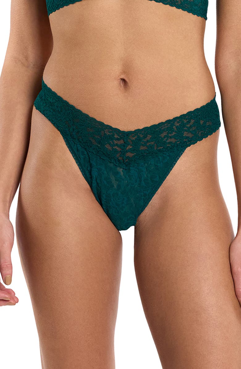 Hanky Panky Original Rise Thong, Main, color, Mountain Green