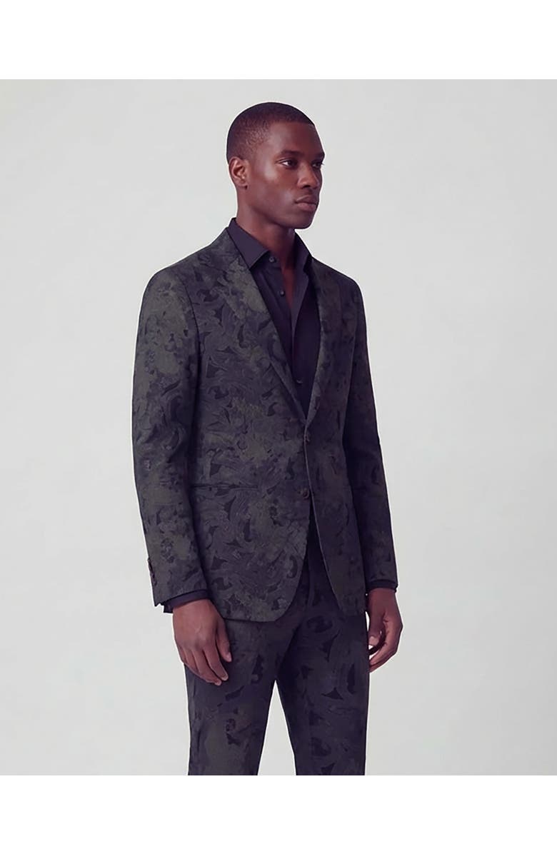 Lords of Harlech Paisley Explosion Mens Tailored Blazer, Alternate, color, Paisley Explosion Black