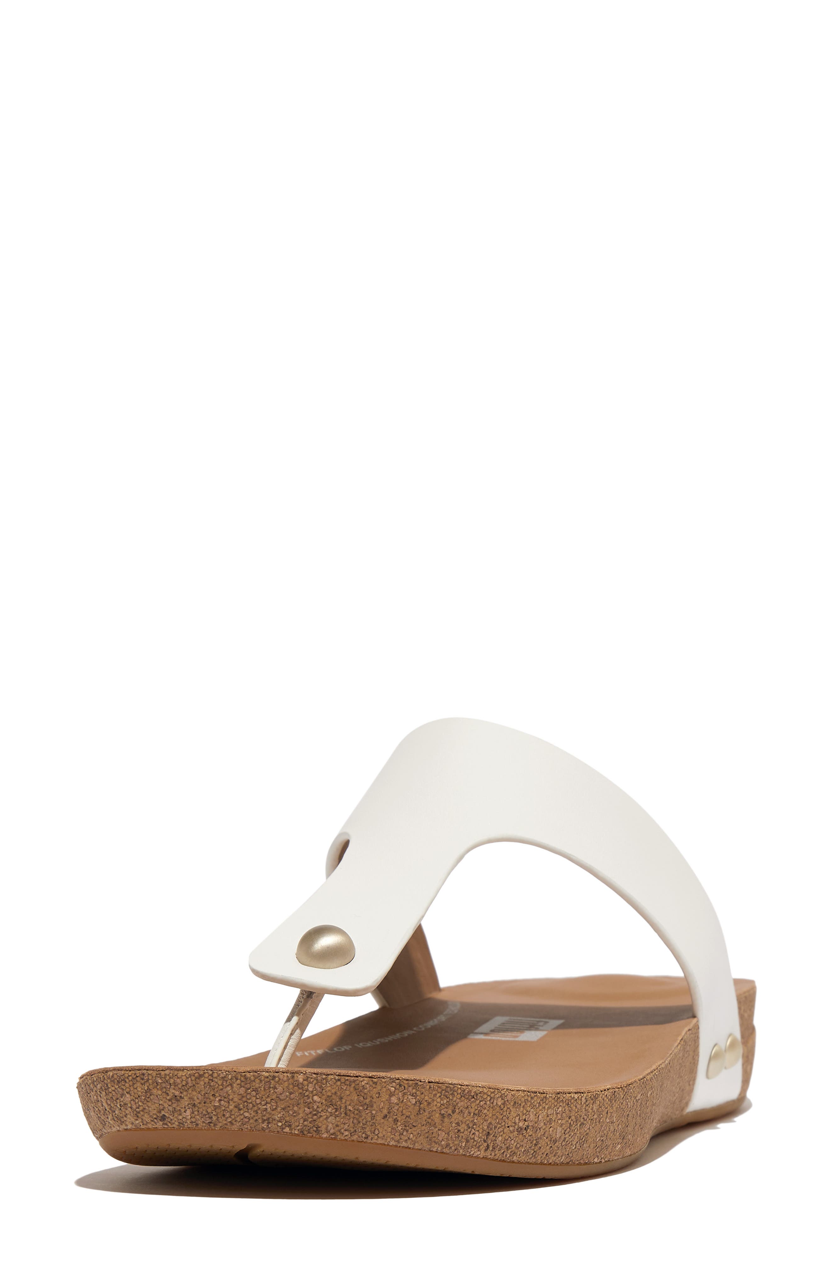 FitFlop iQushion Flip Flop, Alternate, color, Urban White