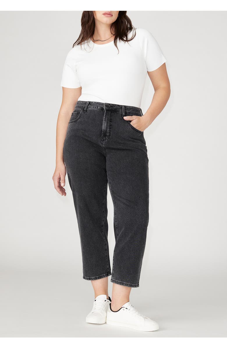 ELOQUII The Naomi Comfort Stretch Straight Leg Jean Crop, Alternate, color, Vintage Black