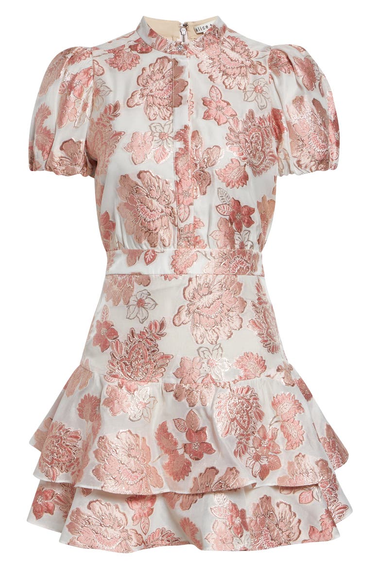 Loryn Floral Print Minidress, Alternate, color, ENGLISH ROSE