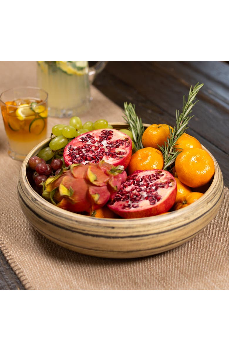 Lexa Fruit Bowl, 12 Inch, Alternate, color, Black