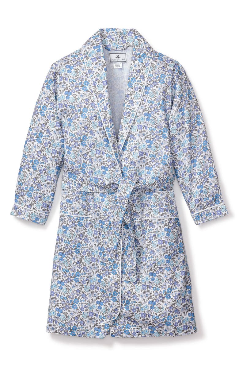 Petite Plume Kids' Fleur Dazur Cotton Blend Robe, Alternate, color, 