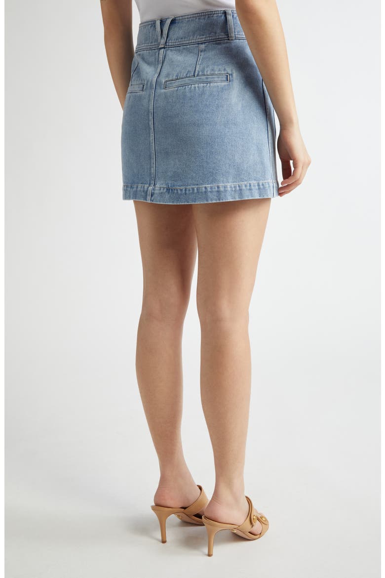 Moxie Denim Miniskirt, Alternate, color, SILVERWOOD BLUE