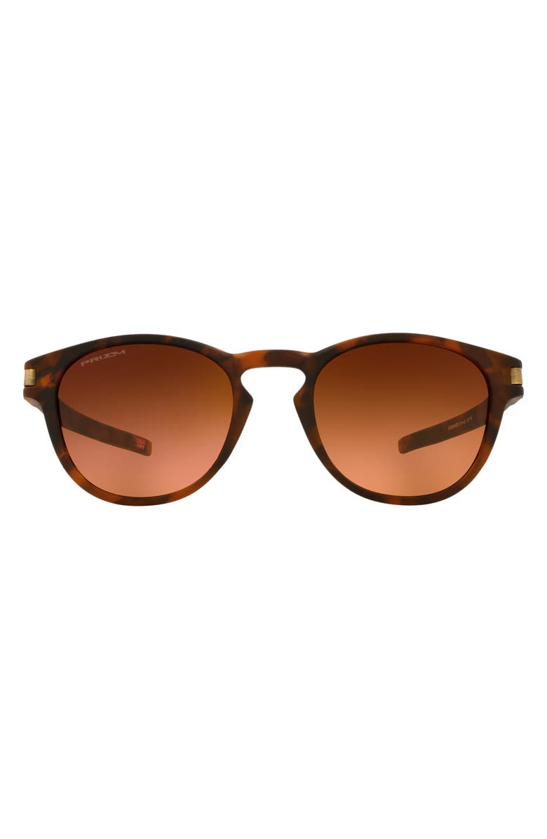 Oakley Latch 53mm Prizm<sup>™</sup> Oval Sunglasses, Main, color, Brown Tort