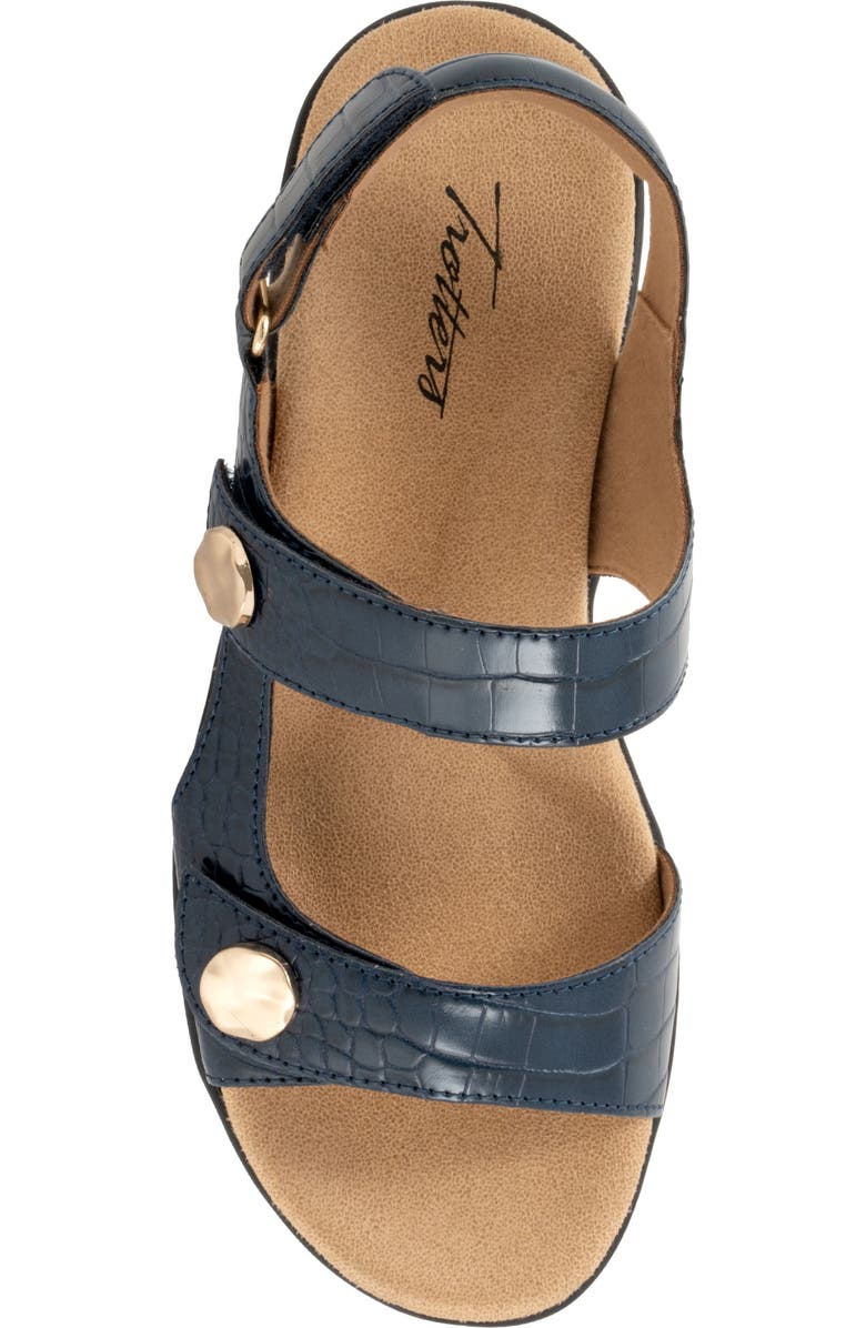 Trotters Romi Croco Slingback Sandal, Alternate, color, Navy
