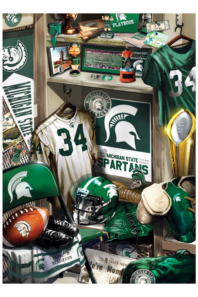 Michigan State Locker Room 500pc Puzzle, Alternate, color, Multicolor