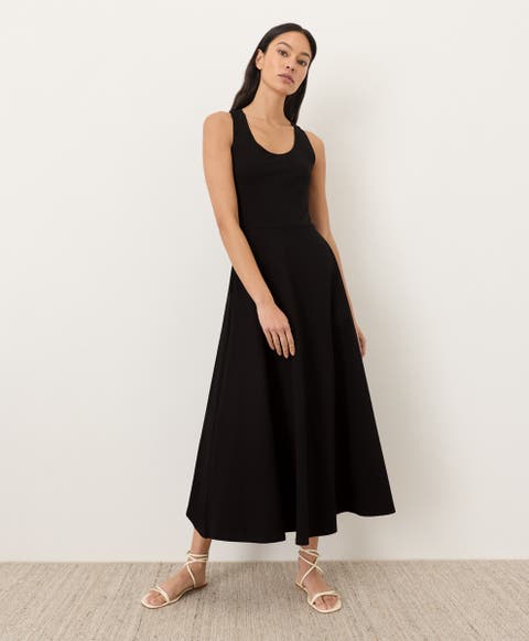 Fit & Flare Open Back Maxi Dress Made With Organic Cotton