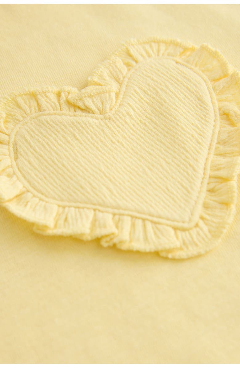 NEXT Kids' Heart Pocket T-Shirt & Floral Pants Set, Alternate, color, Yellow