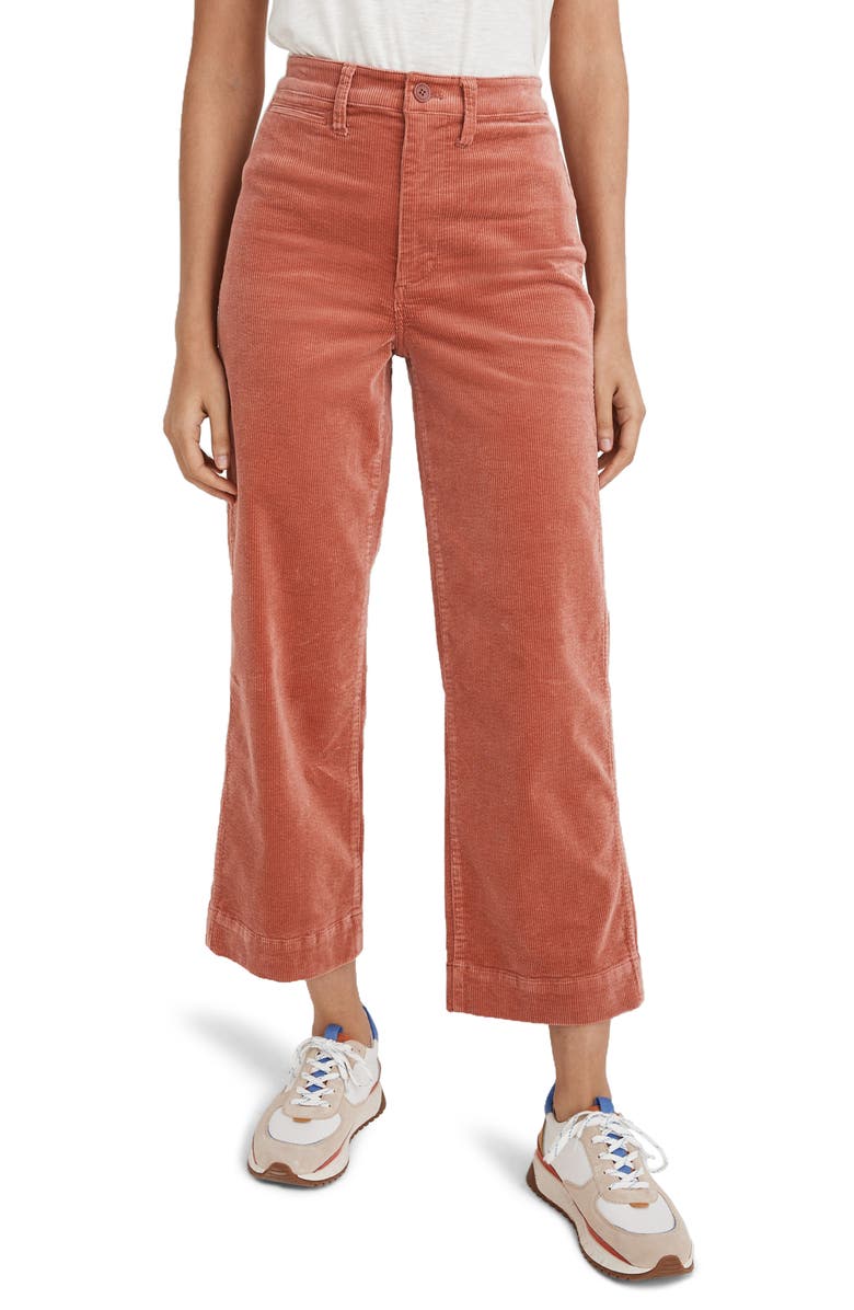 Madewell Slim Emmett Corduroy Wide Leg Pants, Main, color, 