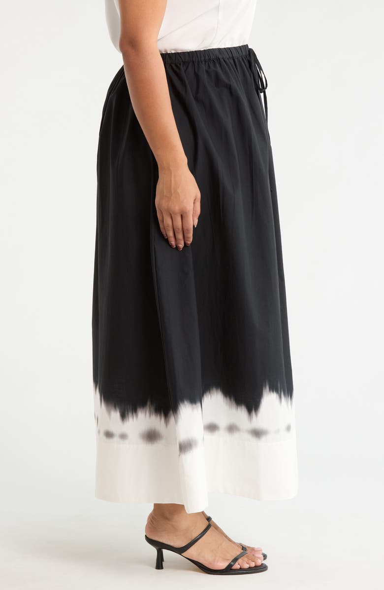 Halogen<sup>®</sup> Drawstring Waist Cotton Maxi Skirt, Alternate, color, Rich Black