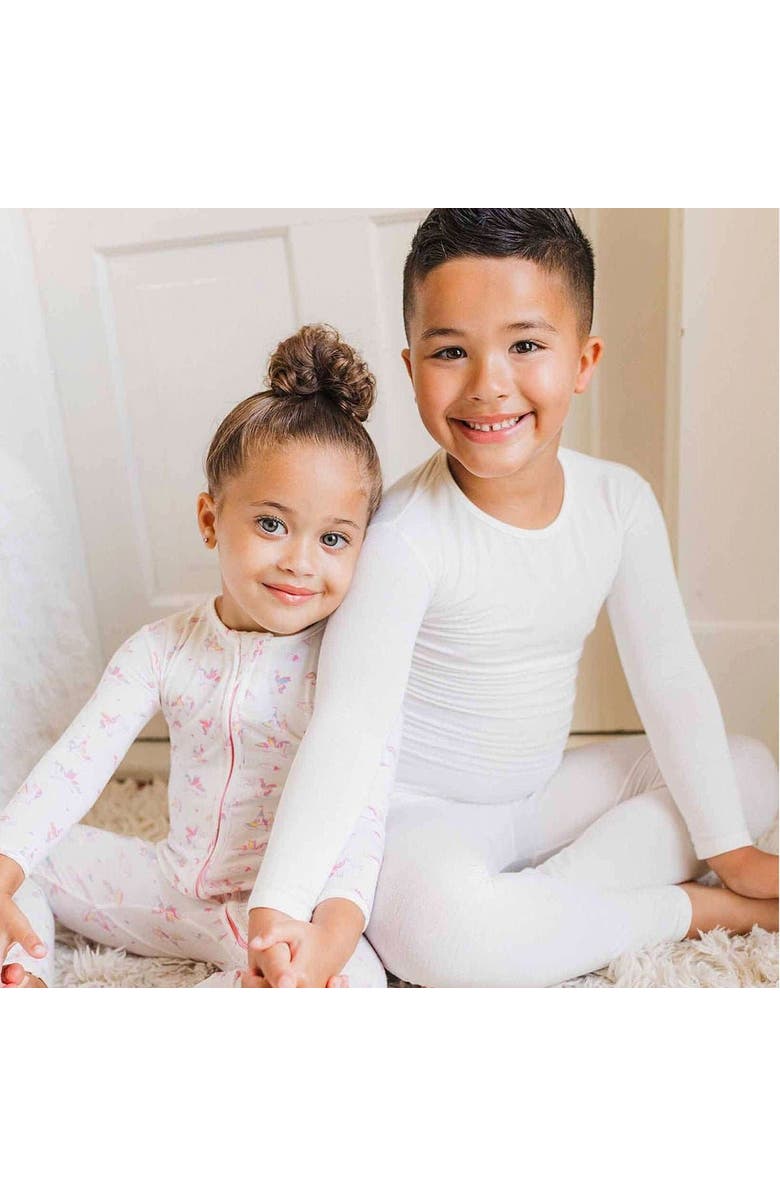 Bellabu Bear Kids' Milk White Set of 2 Piece Pajamas, Alternate, color, Milk White