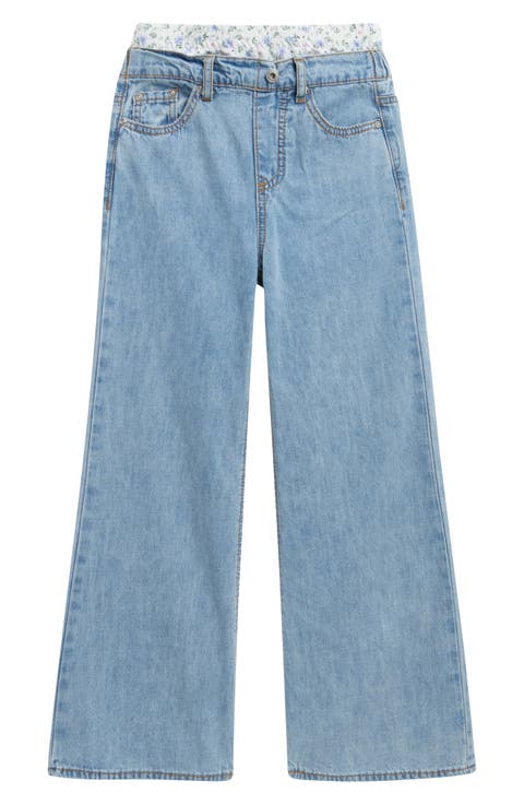 Kids' Boxer Wide Leg Pull-On Jeans (Big Kid)