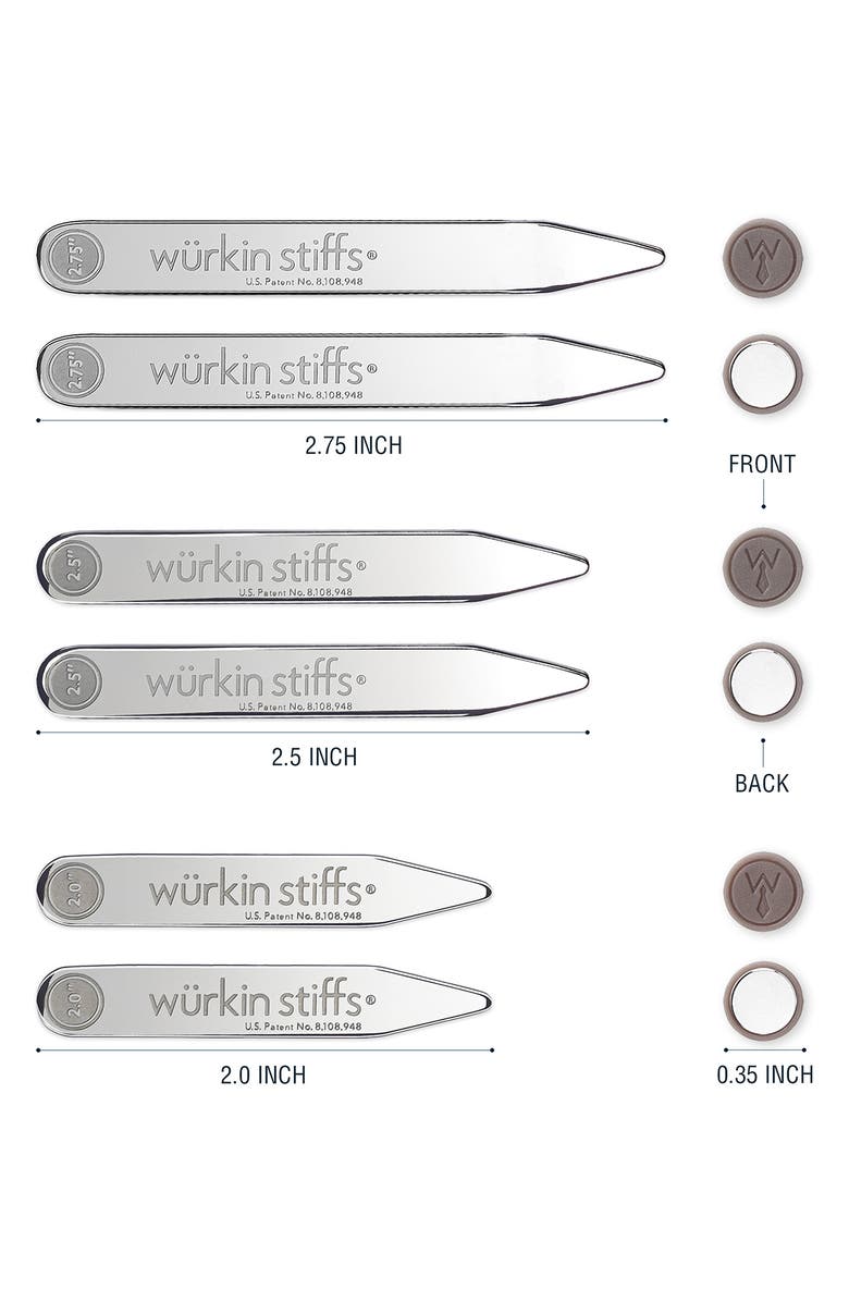 Würkin Stiffs Set of 3 Magnetic Power Stays, Alternate, color, Silver