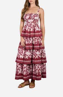 Floral Tiered Midi Dress
