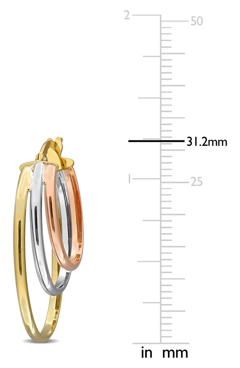 DELMAR Triple Layered Hoop Earrings, Alternate, color,