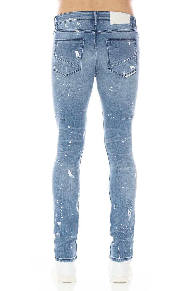 HVMAN Strat Bleach Splatter Ripped Super Skinny Jeans, Alternate, color, Sadona