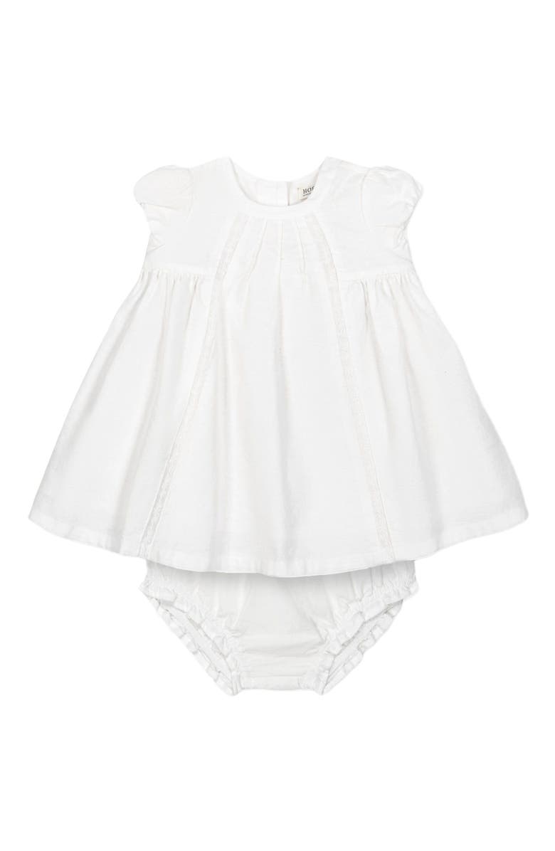 Hope 
Henry Baby Special Occasion Linen Pintuck Dress, Infant, Alternate, color, Soft White Pintuck