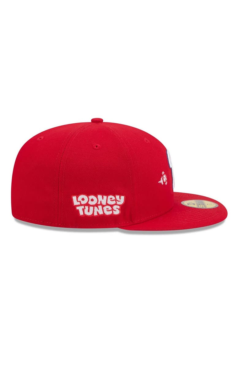 New Era Men's New Era Red Philadelphia Phillies Looney Tunes Bugs Bunny 59FIFTY Fitted Hat, Alternate, color, Red