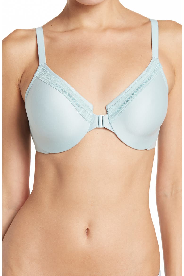 Perfect Primer Front Close Underwire Bra, Main, color, ETHER