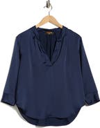 Renee C V-Neck Satin Top