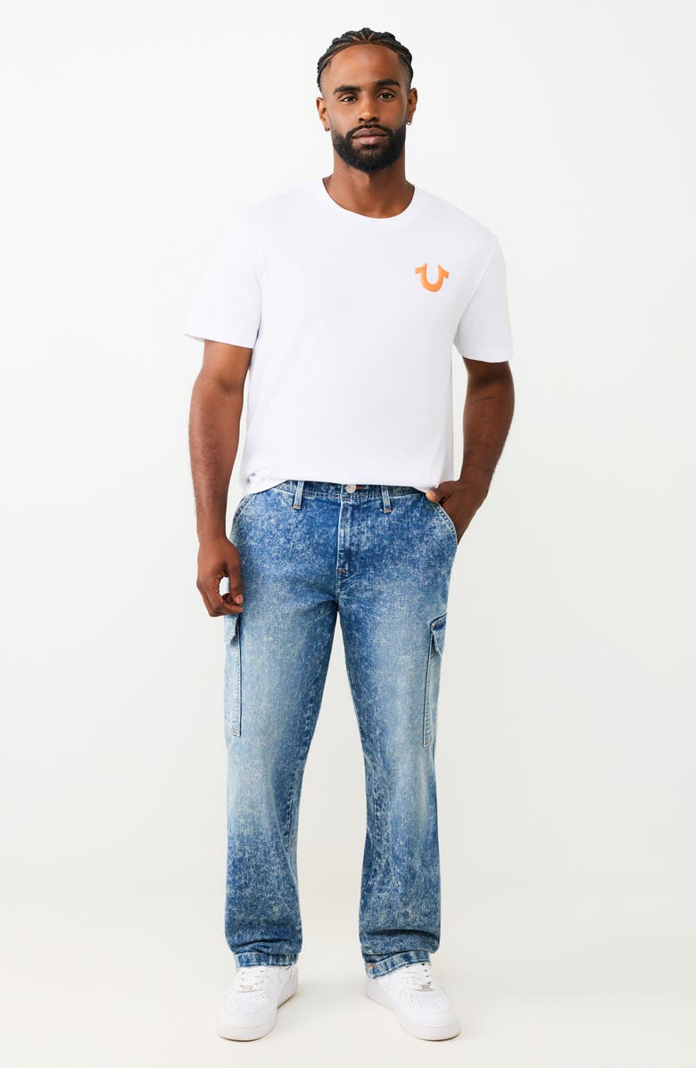 True Religion Denim Cargo Pants, Alternate, color, Light Celestine