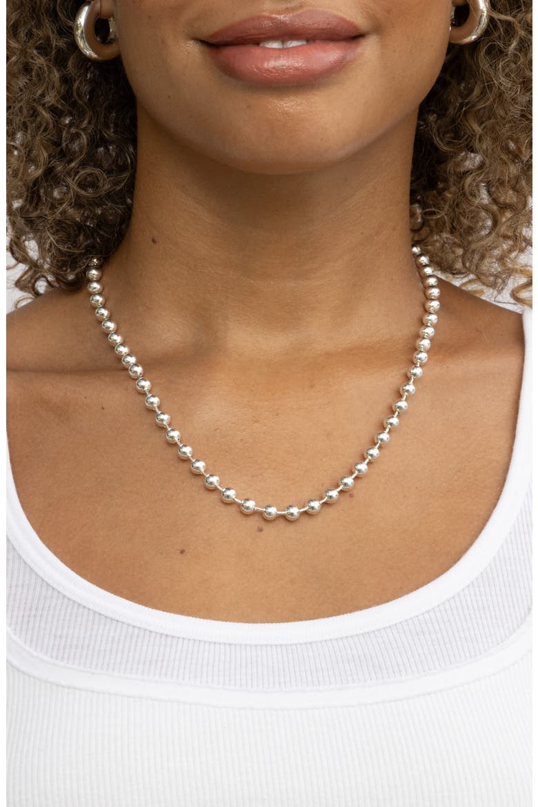 Boston Ball Chain Necklace, Alternate, color, SILVER