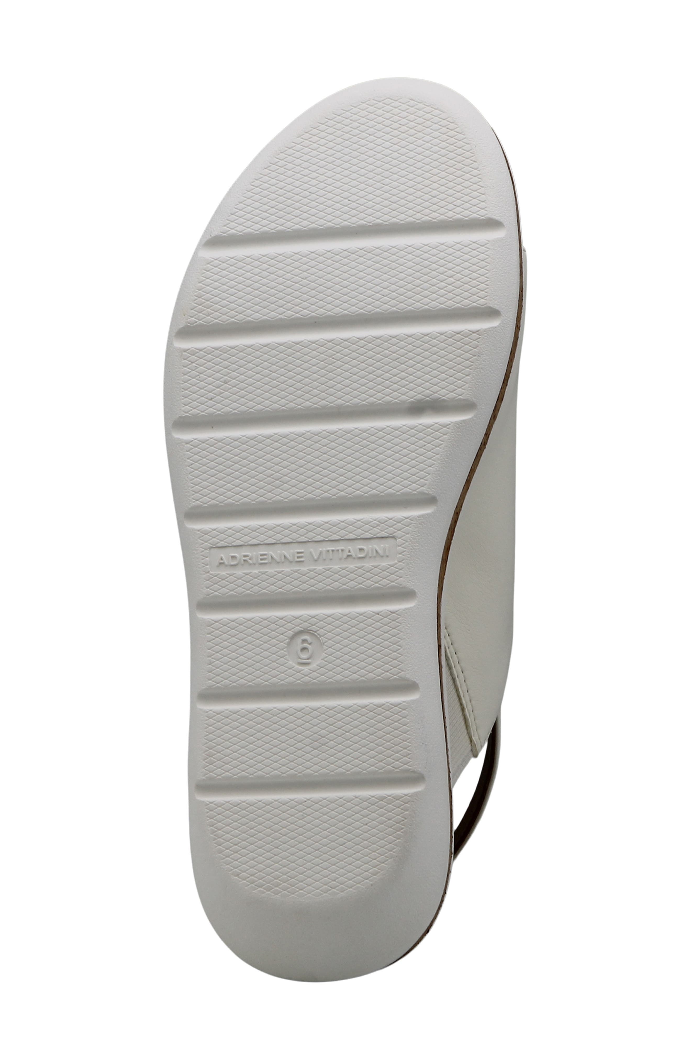 Adrienne Vittadini Primo Wedge Sandal, Alternate, color, White
