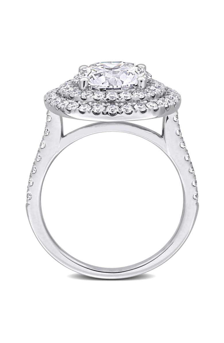 Julianna B. 3-7/8 CTW Lab-Grown Diamond Halo Ring 14k, Alternate, color, White Gold