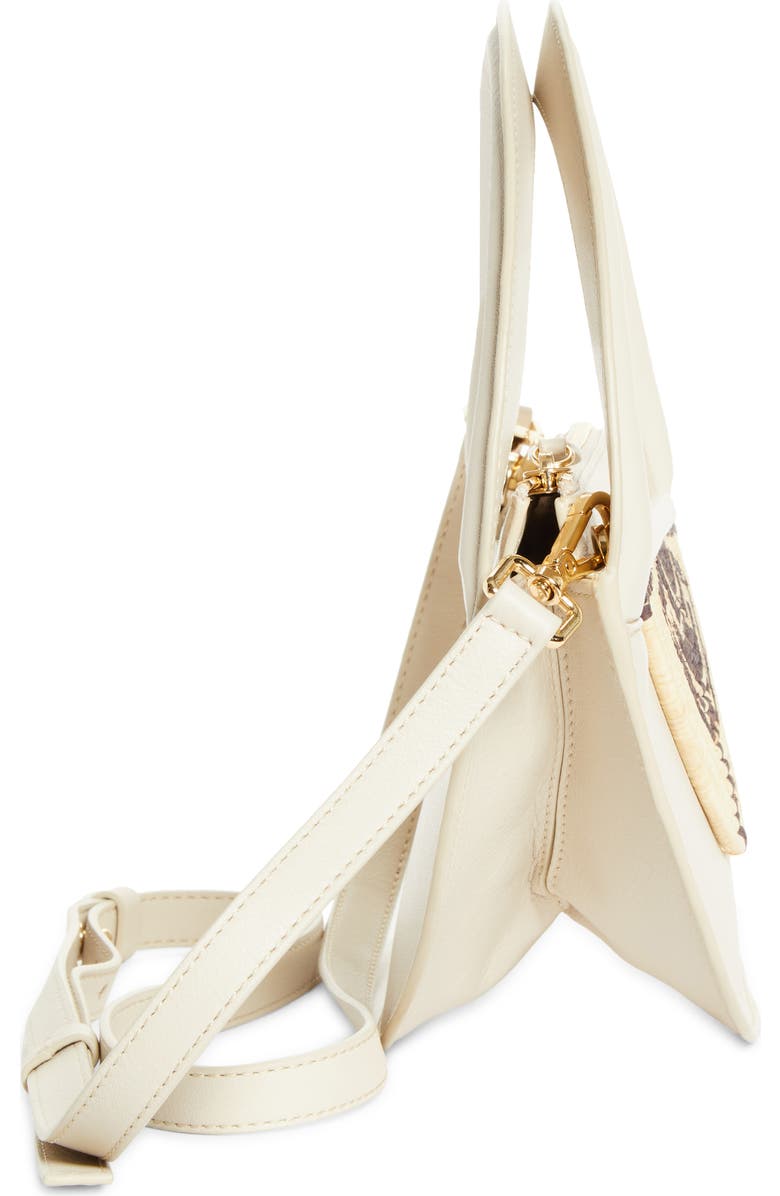 EILAF Medium Medani Leather & Straw Handbag, Alternate, color,