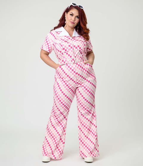 Plus Size Retro Flare Jumpsuit