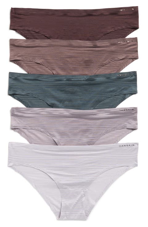 5-Pack Bonded Shadow Stripe Bikinis