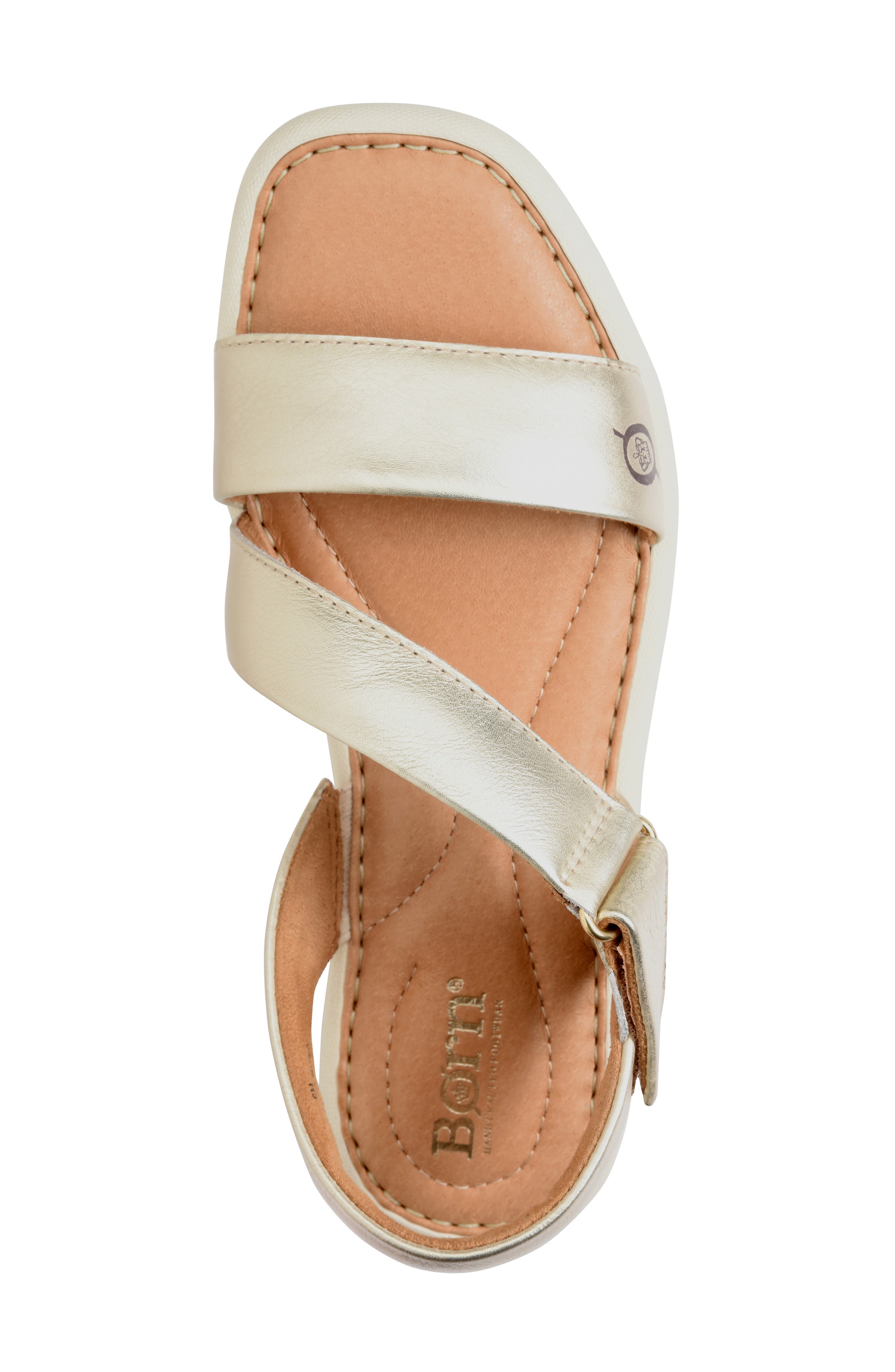 Rahway Strappy Sandal, Alternate, color, LIGHT GOLD METALLIC LEATHER