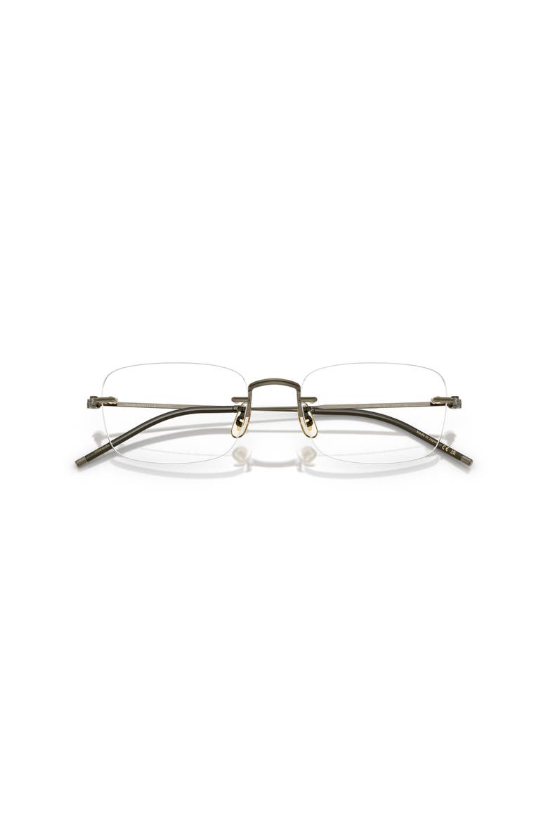 53mm Rectangle optical glasses, Alternate, color, Gold