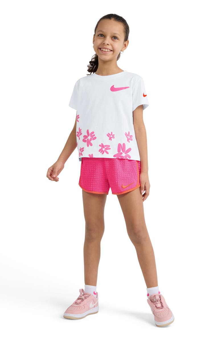 Nike Kids' Swoosh Logo Graphic T-Shirt & Shorts Set, Alternate, color, Pink Glow