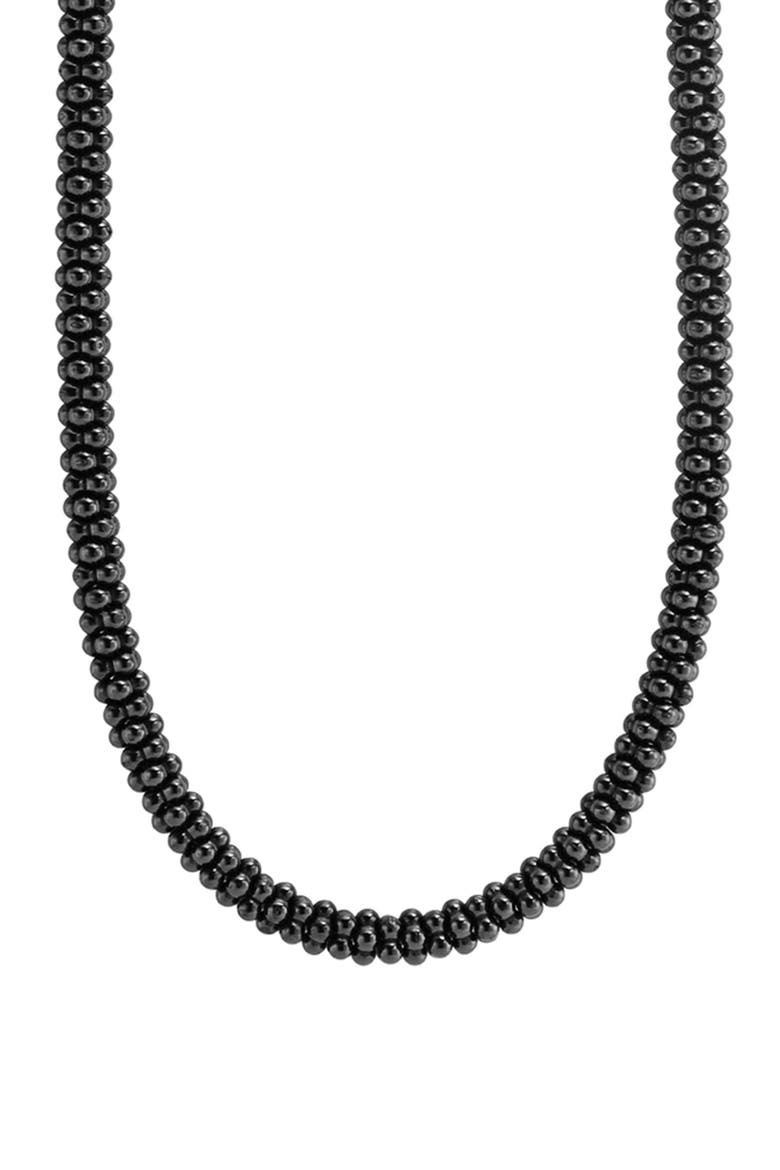 Caviar Bead Rope Necklace, Main, color, SILVER