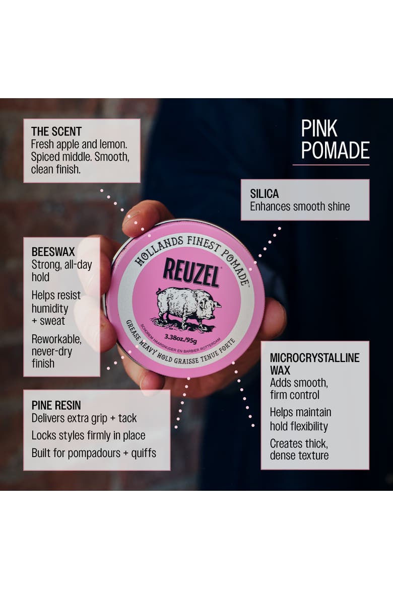 Pink Heavy Grease Pomade, Alternate, color, None