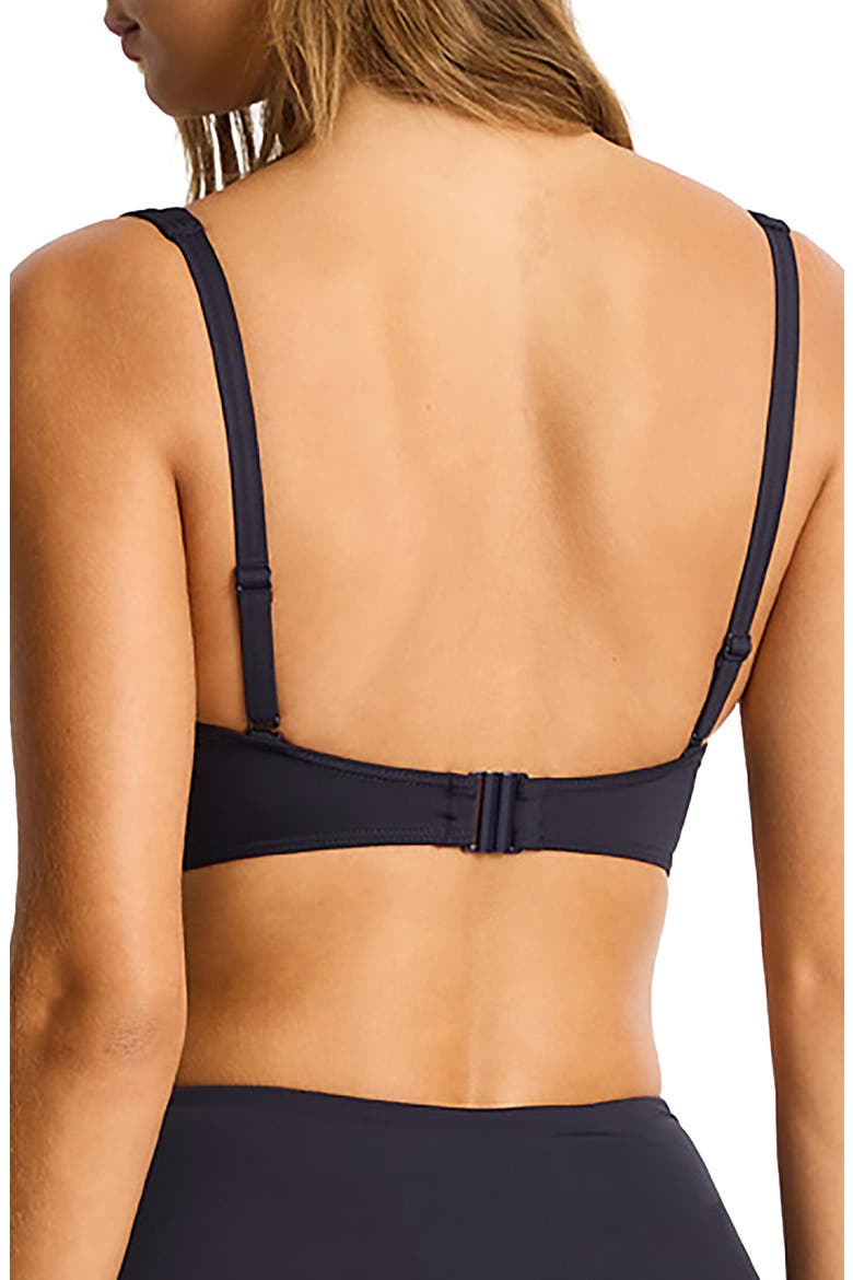 Cross Front Multifit Bikini Top, Alternate, color, NIGHT SKY